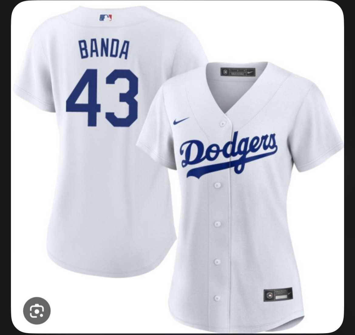Womens Los Angeles Dodgers #43 Anthony Banda White Cool Base Stitched Jersey Dzhi->mlb womens jerseys->MLB Jersey